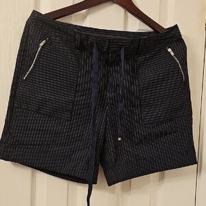 Tommy Hilfiger Navy and White Women Cargo Shorts